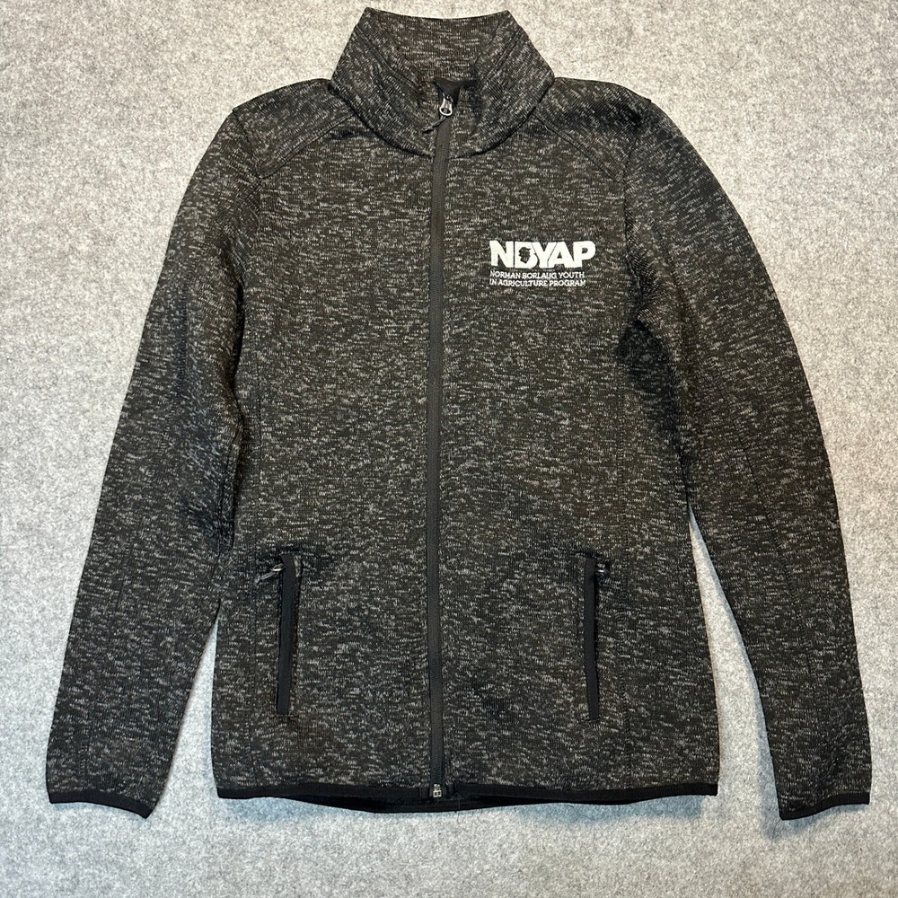 Port Authority Full-Zip Fleece Jacket Medium Charcoal Grey Sweater Fleece